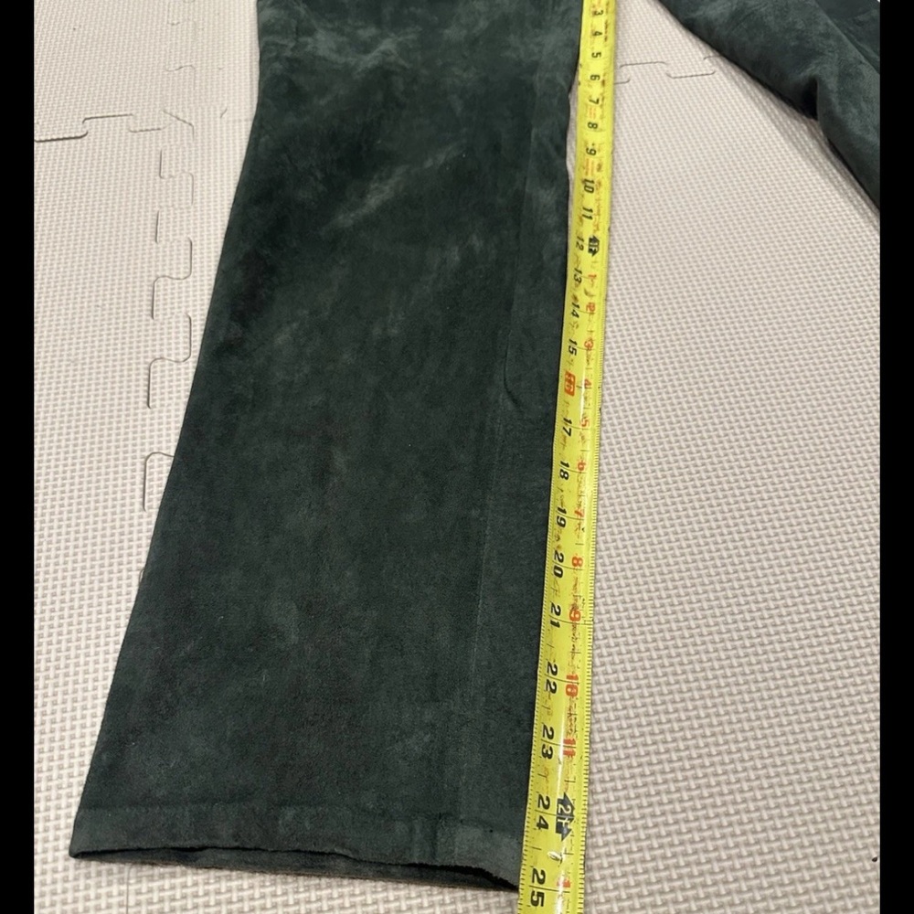 Vintage Y2K Lauren Ralph Lauren Dark Green Suede Pants - Picture 10 of 11